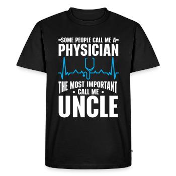 Médecin Disant École De Médecine Pa Étudiant Médecin - T-shirt Premium bio Homme - noir - Devant - Nico (187cm)