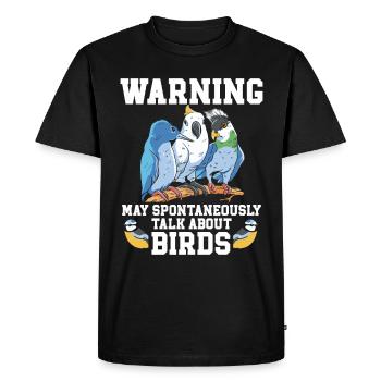 Observation des oiseaux Observation des oiseaux Observation des oiseaux Observateur d’oiseaux - T-shirt Premium bio Homme - noir - Devant - Nico (187cm)