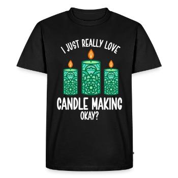 Candle Maker Candle Making - Men's Premium Organic T-Shirt - black - Front - Nico (187cm)