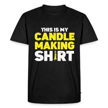 Candle Maker Candle Making - Men's Premium Organic T-Shirt - black - Front - Nico (187cm)