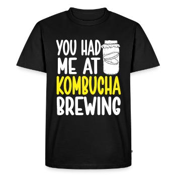 Kombucha Brewer Tea Love Kombucha Brewing - T-shirt Premium bio Homme - noir - Devant - Nico (187cm)