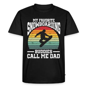 Snowboarding Art Hommes Snowboard Cooler Snowboarder - T-shirt Premium bio Homme - noir - Devant - Nico (187cm)