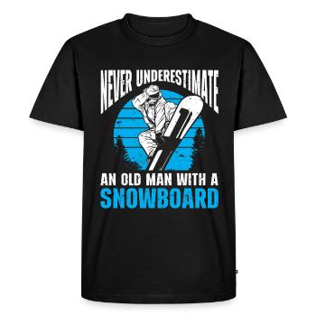 Snowboarding Art Hommes Snowboard Cooler Snowboarder - T-shirt Premium bio Homme - noir - Devant - Nico (187cm)