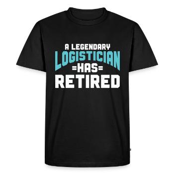 Logisticien Logistique - T-shirt Premium bio Homme - noir - Devant - Nico (187cm)