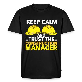 Construction Project Manager - Men's Premium Organic T-Shirt - black - Front - Nico (187cm)