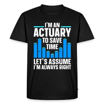 Actuary Statistician - Men's Premium Organic T-Shirt - black - Front - Nico (187cm)