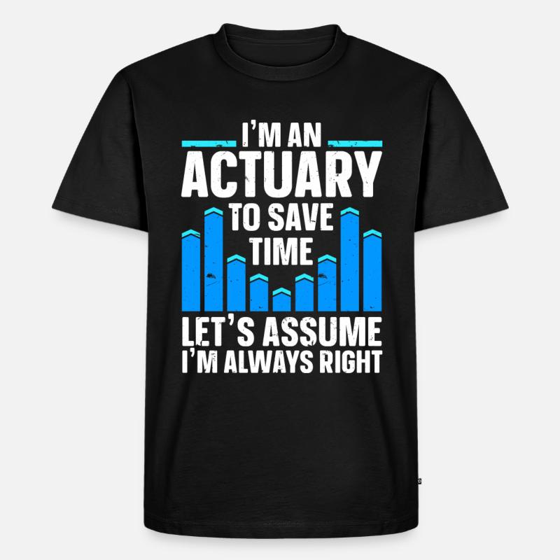Aktuar Statistiker - Männer Premium Bio T-Shirt - Schwarz
