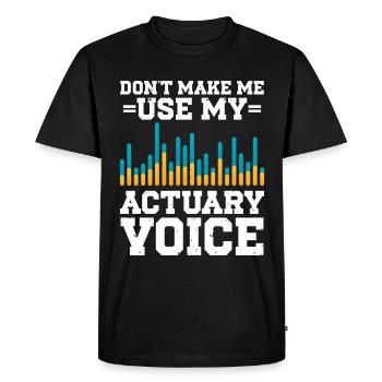 Actuary Statistician - Men's Premium Organic T-Shirt - black - Front - Nico (187cm)