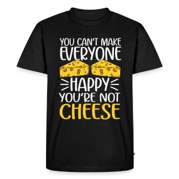 Cheese Lover Cheese - Men's Premium Organic T-Shirt - black - Front - Nico (187cm)