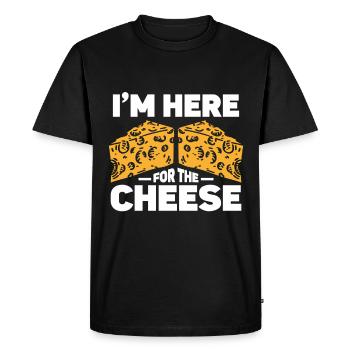 Cheese Lover Cheese - Men's Premium Organic T-Shirt - black - Front - Nico (187cm)