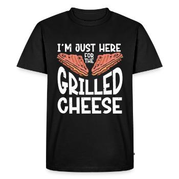Cheese Lover Cheese - Men's Premium Organic T-Shirt - black - Front - Nico (187cm)