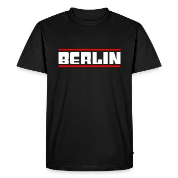 Berlin - T-shirt Premium bio Homme - noir - Devant - Nico (187cm)