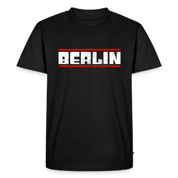 Berlin - T-shirt Premium bio Homme - noir - Devant - Nico (187cm)