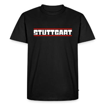 Stuttgart - Men's Premium Organic T-Shirt - black - Front - Nico (187cm)