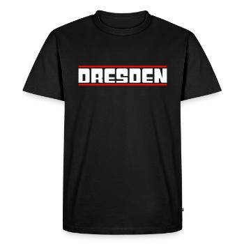 Dresden - Men's Premium Organic T-Shirt - black - Front - Nico (187cm)