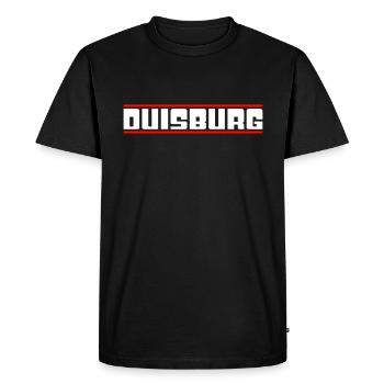 Duisburg - Men's Premium Organic T-Shirt - black - Front - Nico (187cm)