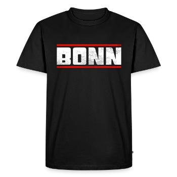 Bonn - T-shirt Premium bio Homme - noir - Devant - Nico (187cm)