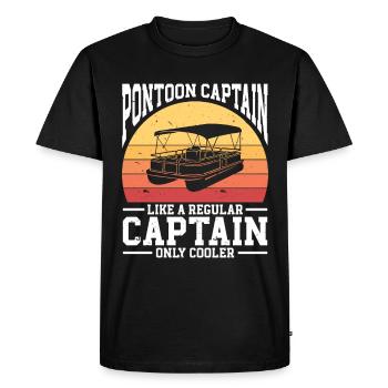 Ponton Bateau Ponton Capitaine - T-shirt Premium bio Homme - noir - Devant - Nico (187cm)