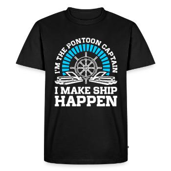Bateau ponton Pontoon Captain - T-shirt Premium bio Homme - noir - Devant - Nico (187cm)