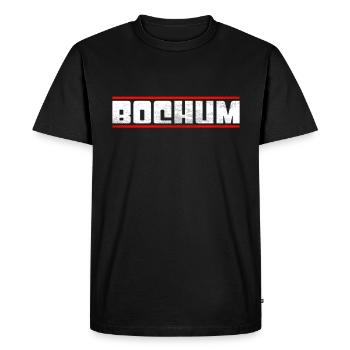 Bochum - T-shirt Premium bio Homme - noir - Devant - Nico (187cm)