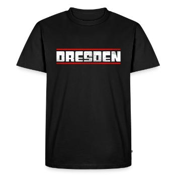 Dresden - Men's Premium Organic T-Shirt - black - Front - Nico (187cm)