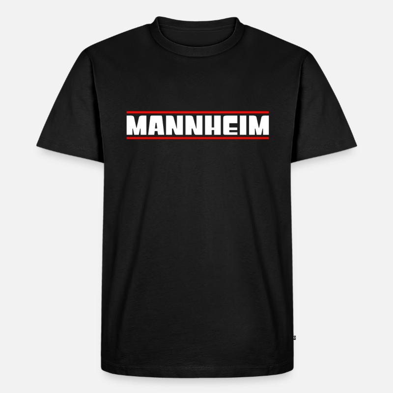 Mannheim - Männer Premium Bio T-Shirt - Schwarz