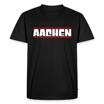 Aix-la-Chapelle - T-shirt Premium bio Homme - noir - Devant - Nico (187cm)
