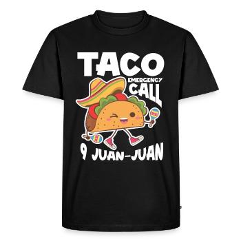 Taco drôle - T-shirt Premium bio Homme - noir - Devant - Nico (187cm)