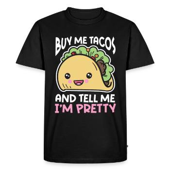 Taco drôle - T-shirt Premium bio Homme - noir - Devant - Nico (187cm)