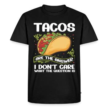 Taco drôle - T-shirt Premium bio Homme - noir - Devant - Nico (187cm)