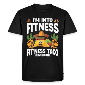 Taco drôle - T-shirt Premium bio Homme - noir - Devant - Nico (187cm)