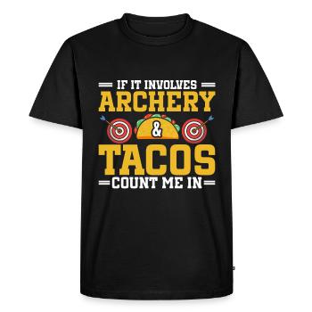 Taco drôle - T-shirt Premium bio Homme - noir - Devant - Nico (187cm)