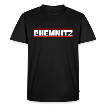 Chemnitz - Men's Premium Organic T-Shirt - black - Front - Nico (187cm)