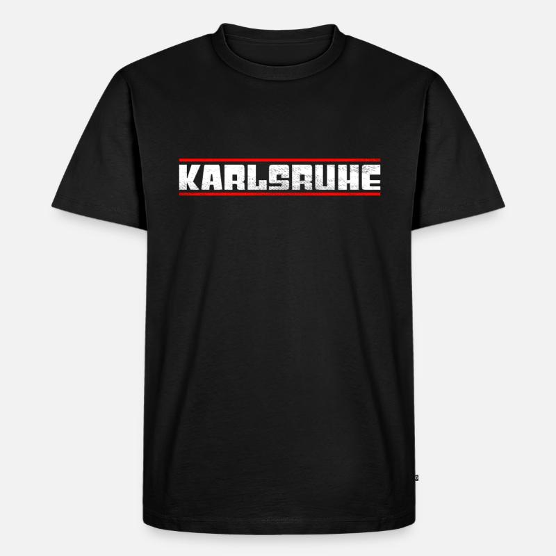 Karlsruhe - Männer Premium Bio T-Shirt - Schwarz