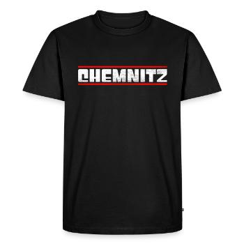 Chemnitz - Men's Premium Organic T-Shirt - black - Front - Nico (187cm)