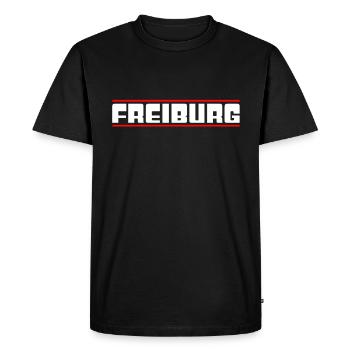Fribourg - T-shirt Premium bio Homme - noir - Devant - Nico (187cm)