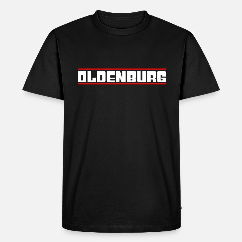 Oldenburg - Männer Premium Bio T-Shirt - Schwarz