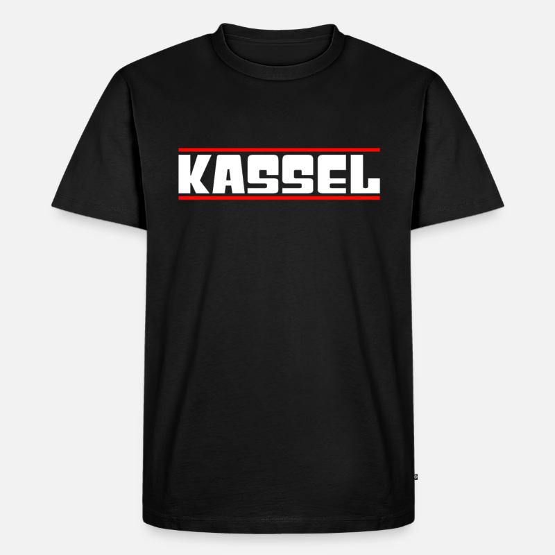 Kassel - Männer Premium Bio T-Shirt - Schwarz