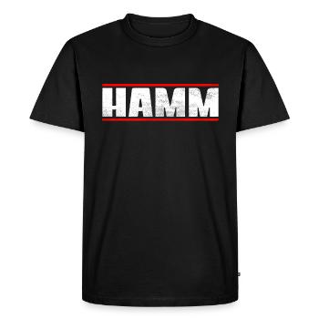 Hamm - T-shirt Premium bio Homme - noir - Devant - Nico (187cm)