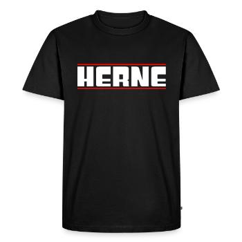 Herne - T-shirt Premium bio Homme - noir - Devant - Nico (187cm)