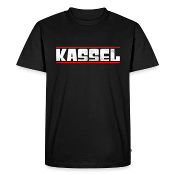 Kassel - T-shirt Premium bio Homme - noir - Devant - Nico (187cm)