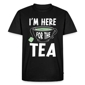 Tea Drinker Tea - Men's Premium Organic T-Shirt - black - Front - Nico (187cm)