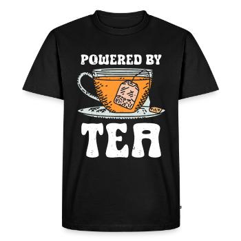 Tea Drinker Tea - Men's Premium Organic T-Shirt - black - Front - Nico (187cm)