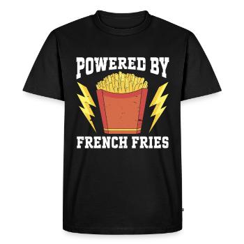 Restauration rapide Frites - T-shirt Premium bio Homme - noir - Devant - Nico (187cm)