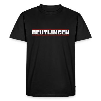 Reutlingen - Men's Premium Organic T-Shirt - black - Front - Nico (187cm)
