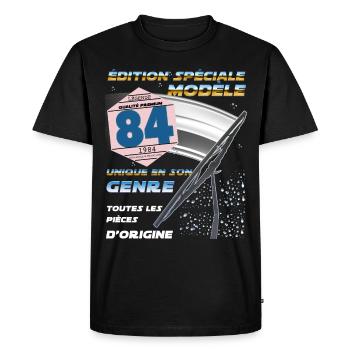 Auto Vignette 84 Years 80 Vintage Men Women - Men's Premium Organic T-Shirt - black - Front - Nico (187cm)