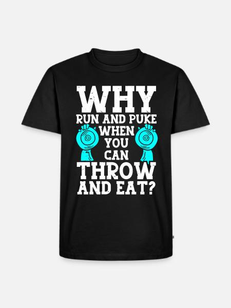 Diskuswerfer Leichtathletik Diskuswerfen - Männer Premium Bio T-Shirt - Schwarz