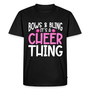 Dépliant de base de pom-pom girl de pom-pom girl - T-shirt Premium bio Homme - noir - Devant - Nico (187cm)