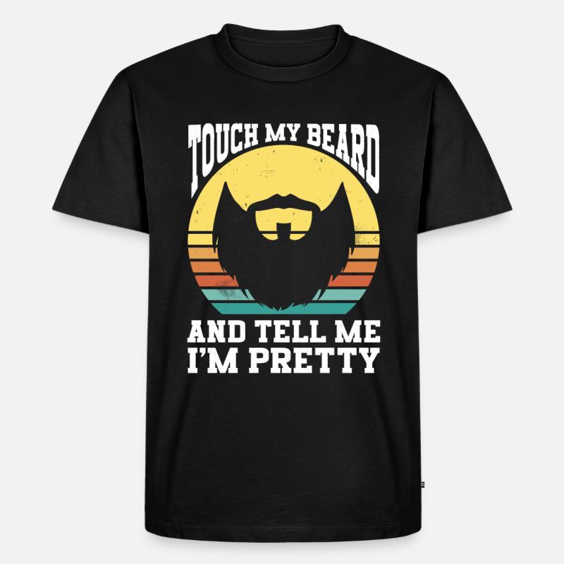 Bart Spruch Bärtiger Vater Ehemann - Männer Premium Bio T-Shirt - Schwarz
