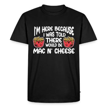 Mac And Cheese Macaroni - Men's Premium Organic T-Shirt - black - Front - Nico (187cm)